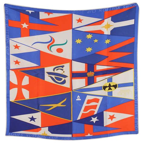 Louis Vuitton Cup 2000 Limited Edition Silk Neck Scarf Gavroche 